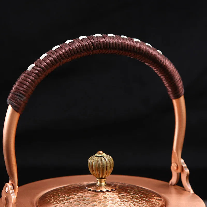 Luxury [Cylindrical Hammer Pattern] Copper Kettle 1.8L - YIQIN TEA HOUSE | yiqinteahouse.com | kettle, teaware