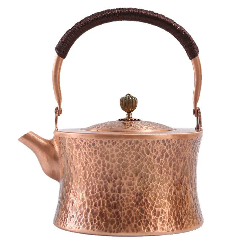 Luxury [Cylindrical Hammer Pattern] Copper Kettle 1.8L - YIQIN TEA HOUSE | yiqinteahouse.com | kettle, teaware