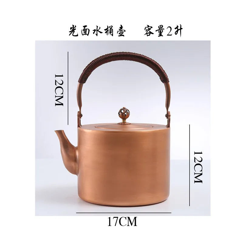 Luxury [Plain Barrel] Copper Kettle 2L - YIQIN TEA HOUSE | yiqinteahouse.com | kettle, teaware