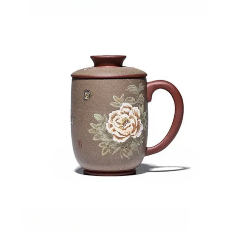 Tasse à thé Yixing Zisha faite à la main [Ji Xiang] (Long Xue Sha - 200 ml)