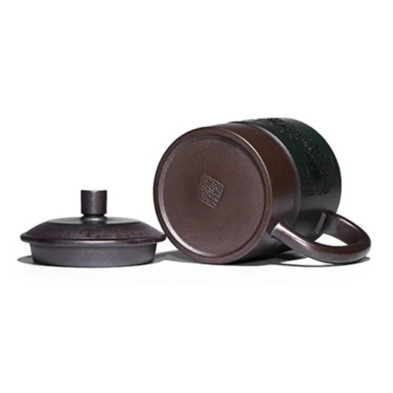 Master Handmade Yixing Zisha Tea Mug [Jiangshan Ru Hua] (Jinsha Zi Ni - 380ml) - YIQIN TEA HOUSE | yiqinteahouse.com | tea mug, teaware