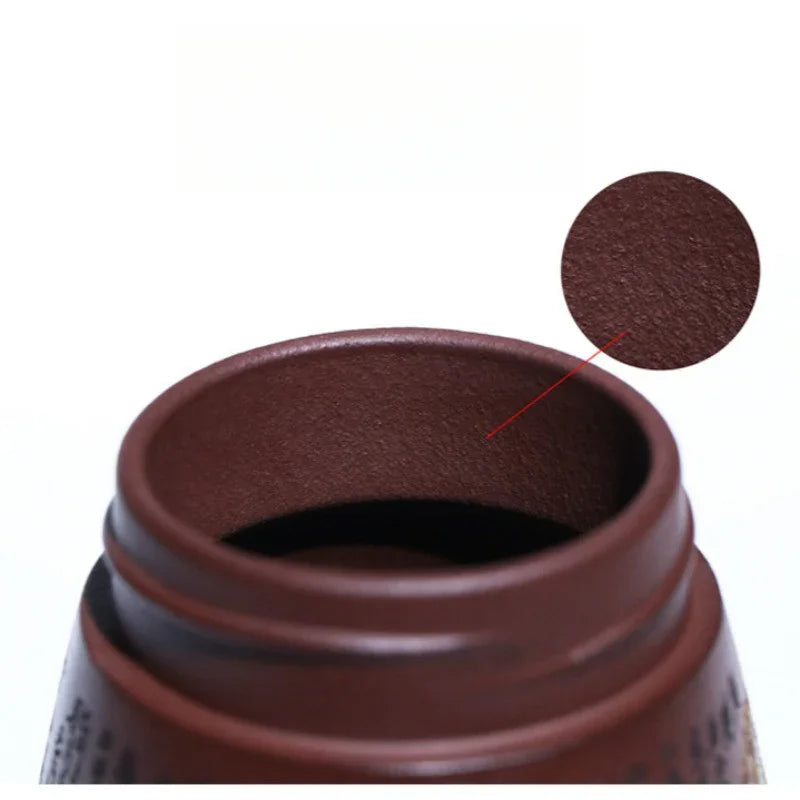 Cawan Teh Perjalanan Yixing Zisha Buatan Tangan Master [Golden Mountain Silver Mountain] (Zi Ni - 400ml)
