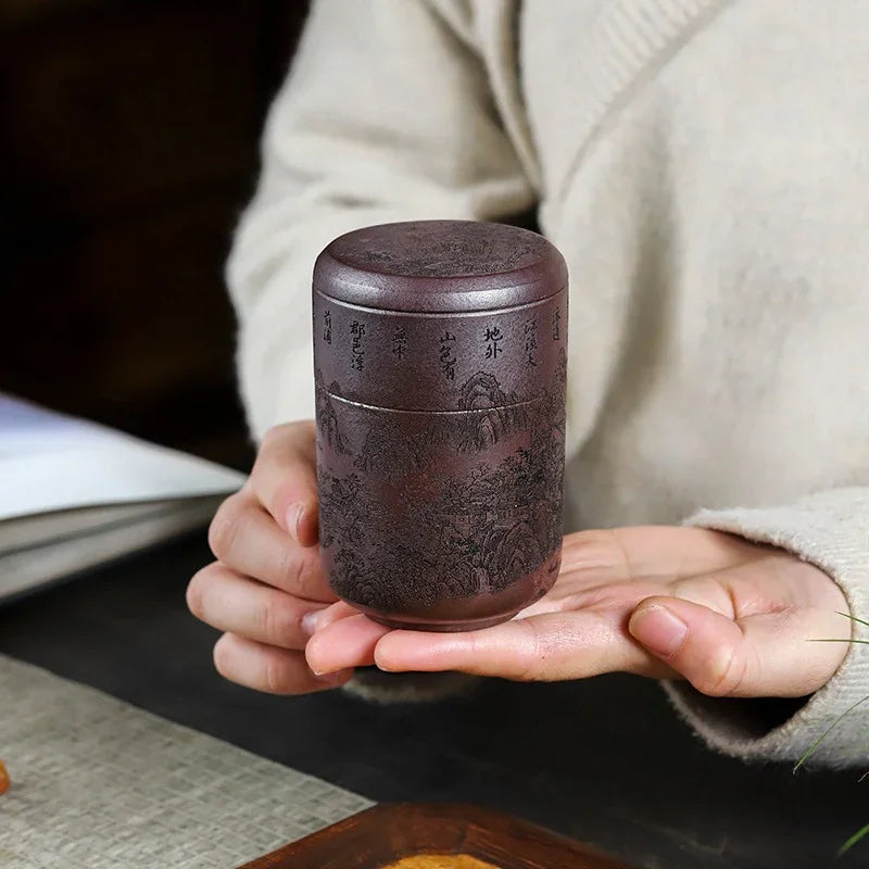 Handmade Yixing Zisha Travel Tea Cup [Xian Ju] (Zi Ni - 150ml) - YIQIN TEA HOUSE | yiqinteahouse.com | tea cup, teaware, travel tea set
