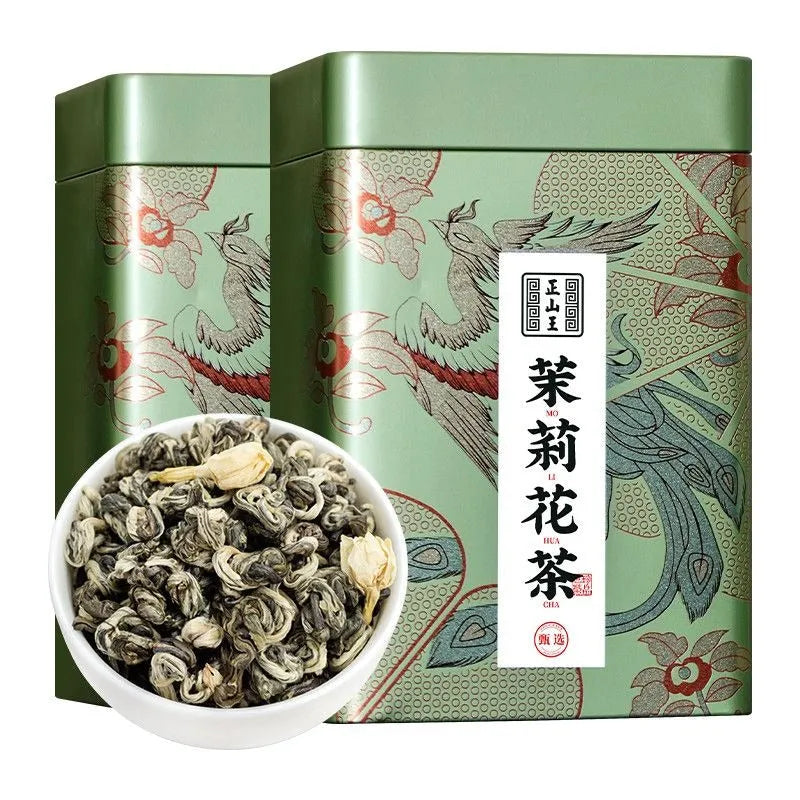 Premium 2024 Guangxi [Pearl Jasmine] Green Tea Canned Gift Set 250/500g - YIQIN TEA HOUSE | yiqinteahouse.com | flower tea, pearl jasmine, tea