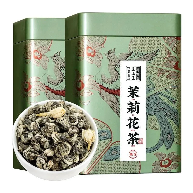 Premium Guangxi [Pearl Jasmine] Green Tea Canned Gift Set 250/500g - YIQIN TEA HOUSE | yiqinteahouse.com | flower tea, pearl jasmine, tea