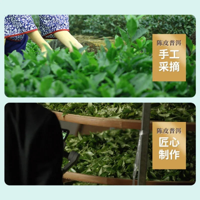 Set Hadiah Teh Gelap Premium Yunnan [Mandarin Puer] (Kek Teh Mini) Dalam Tin 250/500g