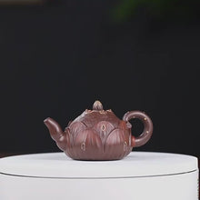 Load and play video in Gallery viewer, Full Handmade Yixing Zisha Teapot [Lotus 步步莲花] (Zi Ni - 100ml)
