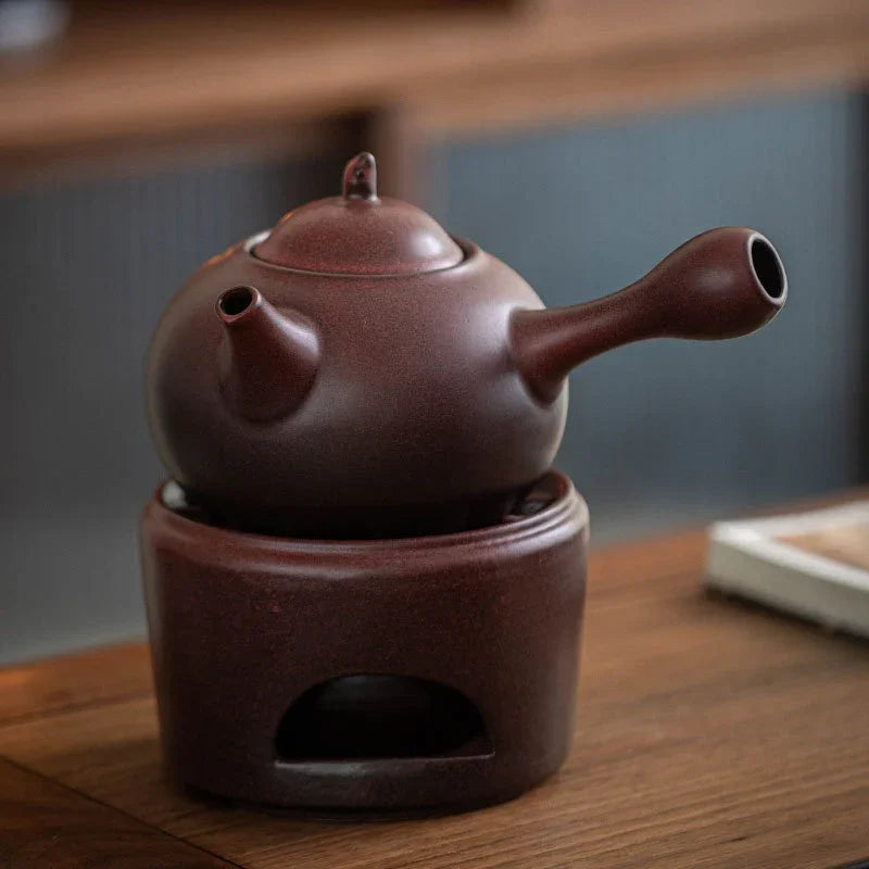 Retro Ceramic Direct Fire Teapot [Ling Xiang Side Handle Pot] 800ml - YIQIN TEA HOUSE | yiqinteahouse.com | ceramic teapot, direct fire, teapot, teaware