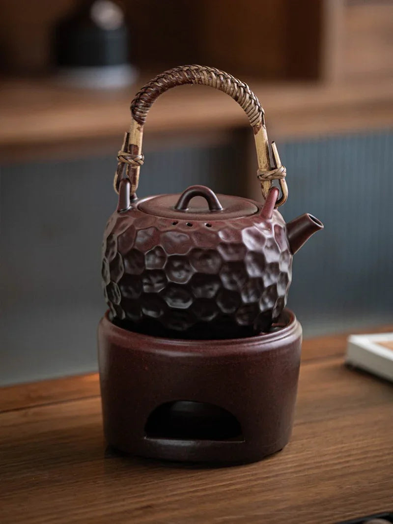 复古陶瓷 围炉煮茶 [提梁锤点壶] 600ml