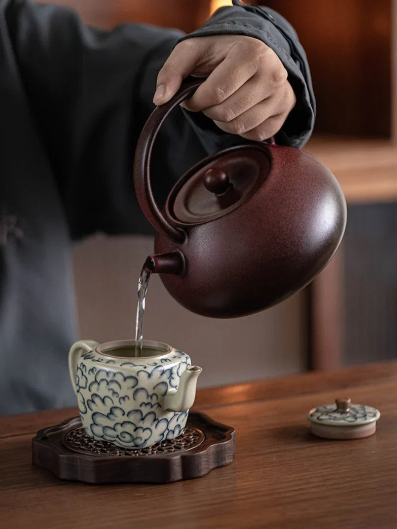 Retro Ceramic Direct Fire Teapot [Wang Yue Tiliang Pot] 800ml