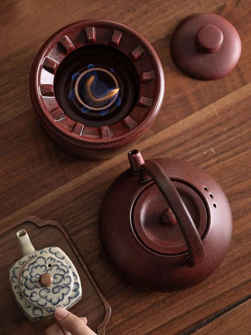 Retro Ceramic Direct Fire Teapot [Wang Yue Tiliang Pot] 800ml
