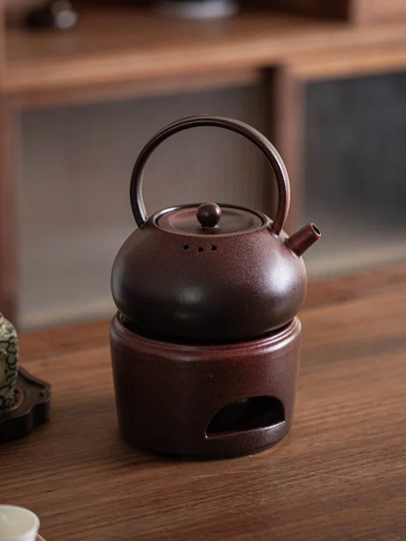 Retro Ceramic Direct Fire Teapot [Wang Yue Tiliang Pot] 800ml
