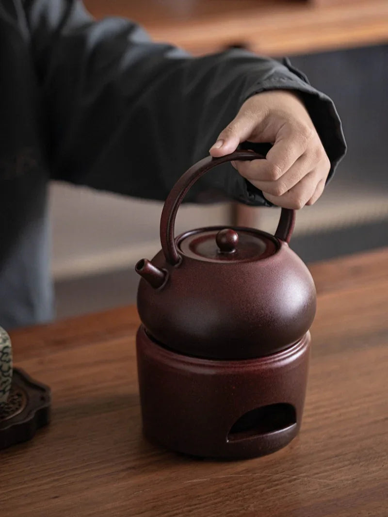 Retro Ceramic Direct Fire Teapot [Wang Yue Tiliang Pot] 800ml