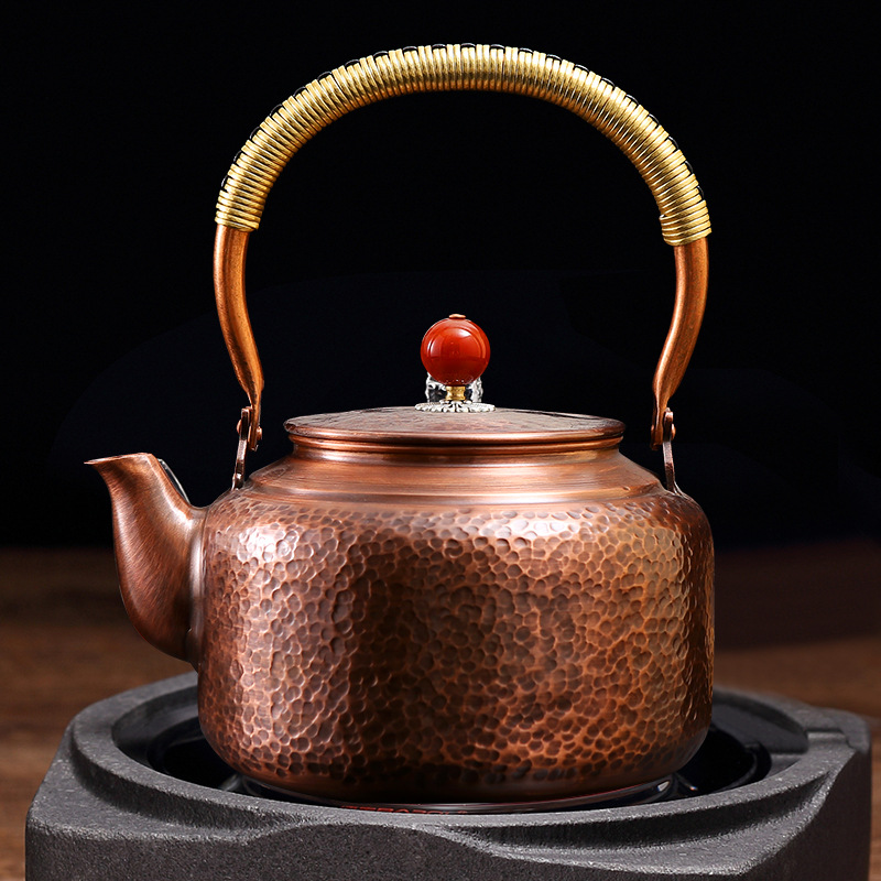 Retro Copper [Barrel Hammer Pattern] Kettle 1.4L - YIQIN TEA HOUSE | yiqinteahouse.com | kettle, teaware