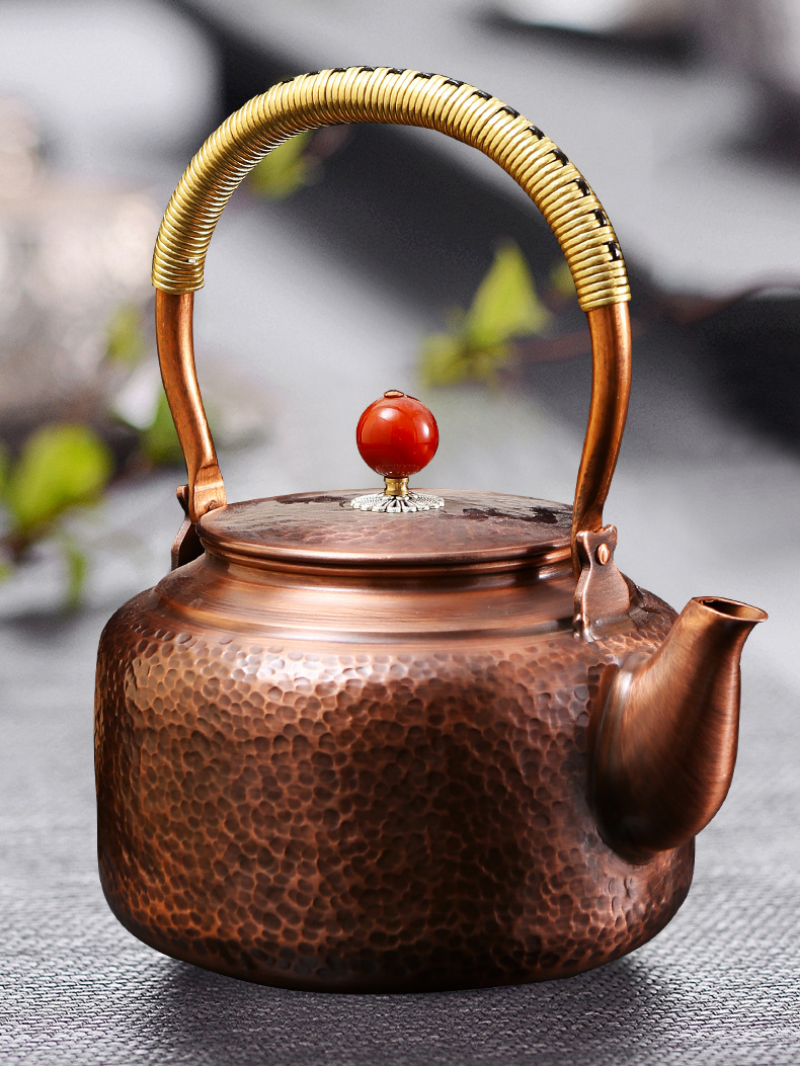 Retro Copper [Barrel Hammer Pattern] Kettle 1.4L - YIQIN TEA HOUSE | yiqinteahouse.com | kettle, teaware