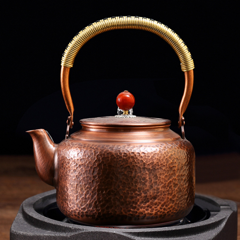 Retro Copper [Barrel Hammer Pattern] Kettle 1.4L - YIQIN TEA HOUSE | yiqinteahouse.com | kettle, teaware