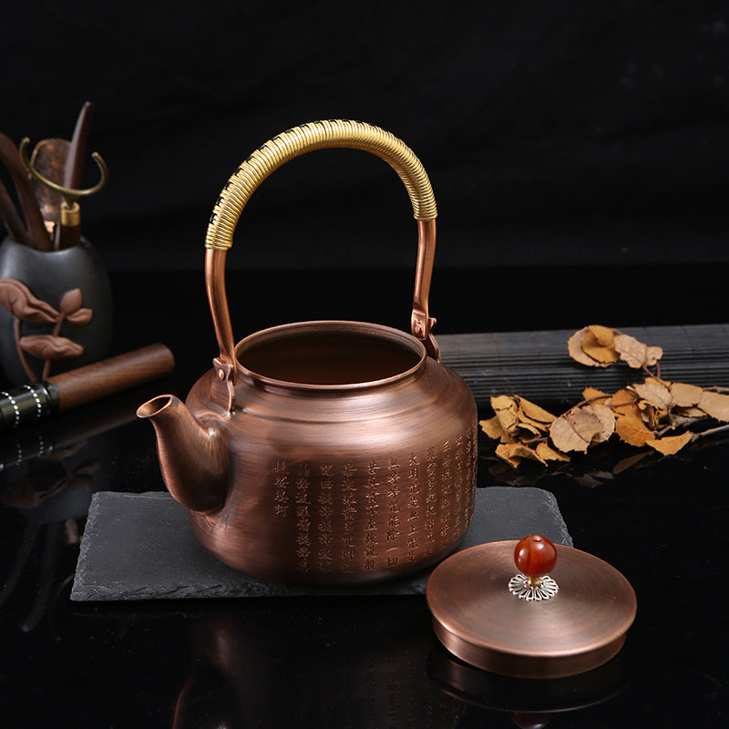 Retro Copper [Barrel Xin Jing] Kettle 1.4L - YIQIN TEA HOUSE | yiqinteahouse.com | kettle, teaware