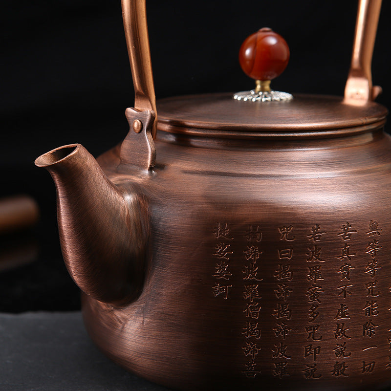 Retro Copper [Barrel Xin Jing] Kettle 1.4L - YIQIN TEA HOUSE | yiqinteahouse.com | kettle, teaware