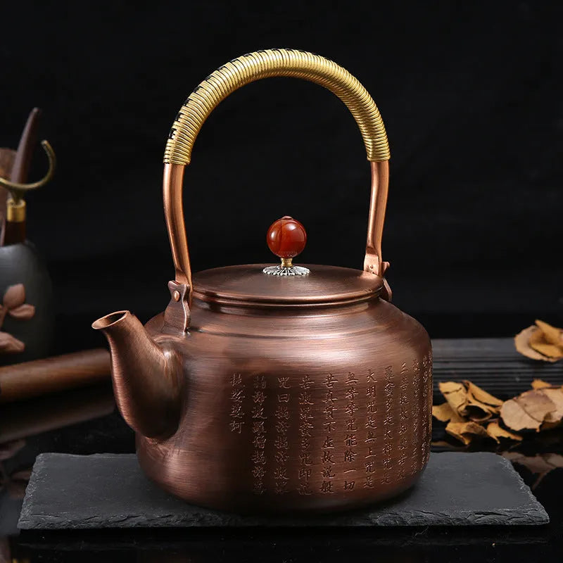 Retro Copper [Barrel Xin Jing] Kettle 1.4L - YIQIN TEA HOUSE | yiqinteahouse.com | kettle, teaware