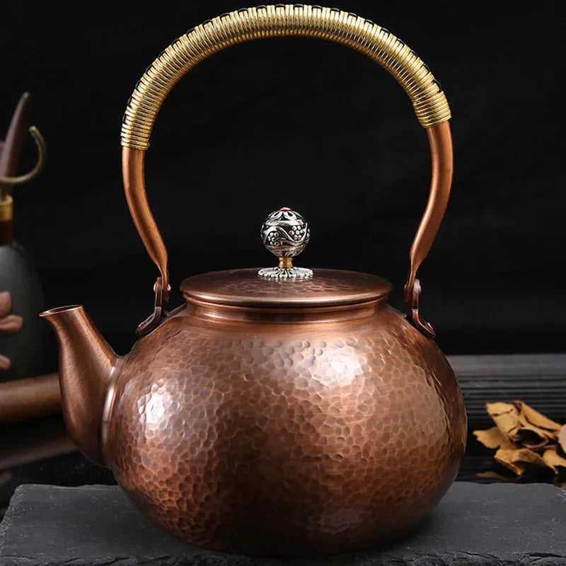 Retro Copper [Hammer Pattern] Kettle 1.2L - YIQIN TEA HOUSE | yiqinteahouse.com | kettle, teaware