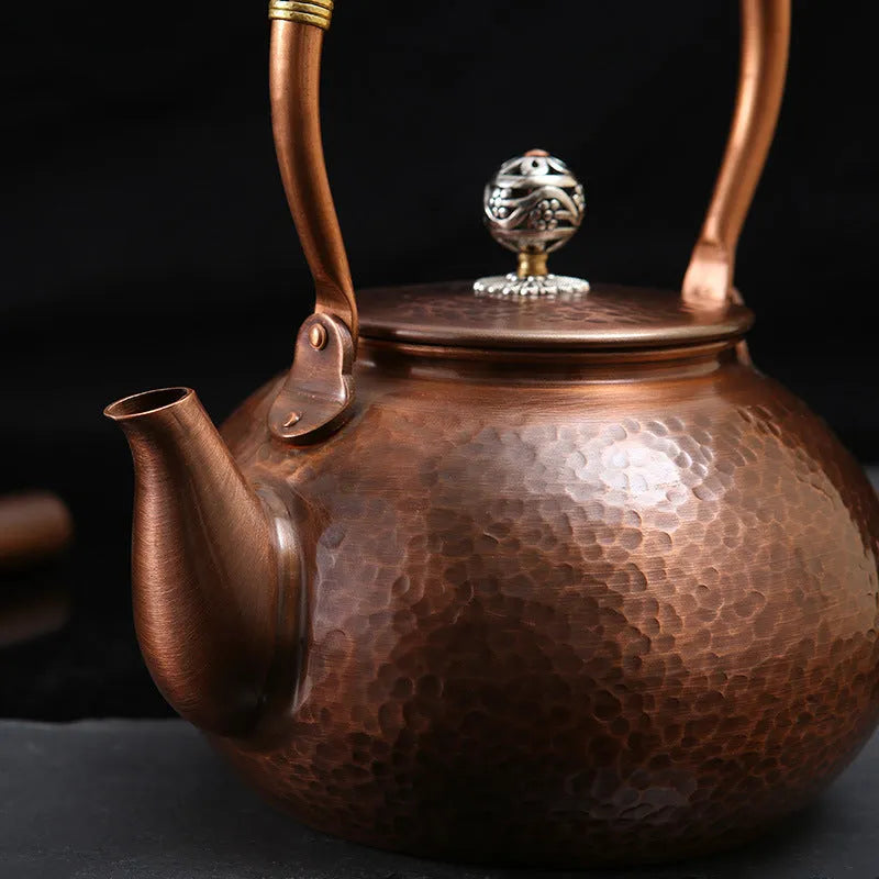 Retro Copper [Hammer Pattern] Kettle 1.2L - YIQIN TEA HOUSE | yiqinteahouse.com | kettle, teaware