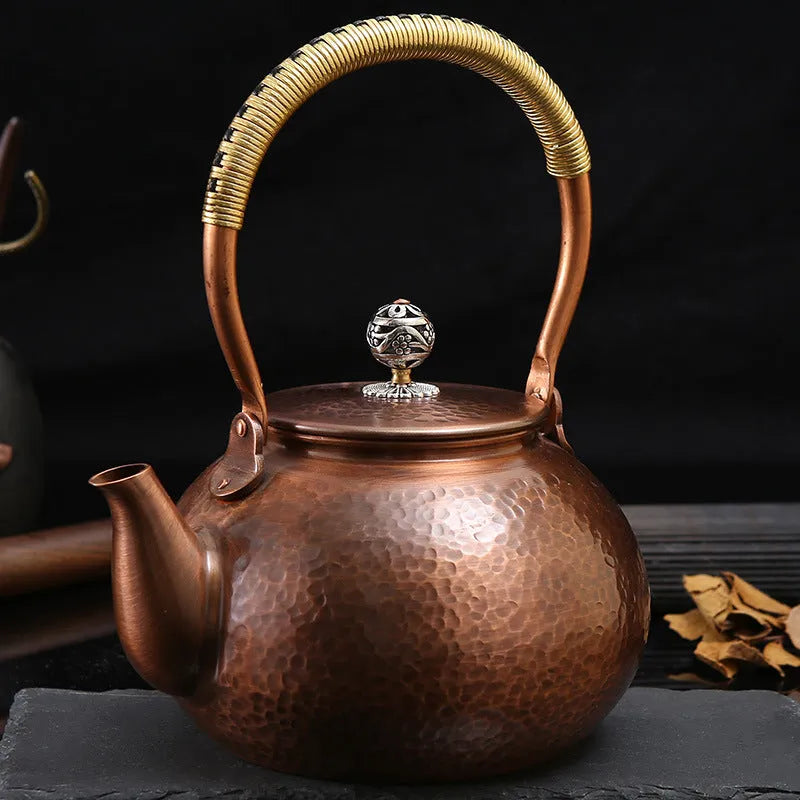 Retro Copper [Hammer Pattern] Kettle 1.2L - YIQIN TEA HOUSE | yiqinteahouse.com | kettle, teaware