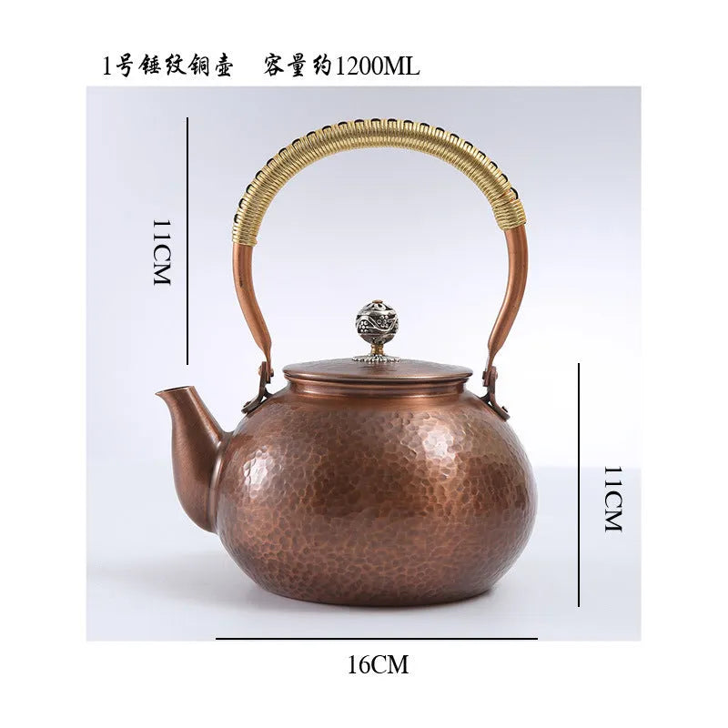 Retro Copper [Hammer Pattern] Kettle 1.2L - YIQIN TEA HOUSE | yiqinteahouse.com | kettle, teaware