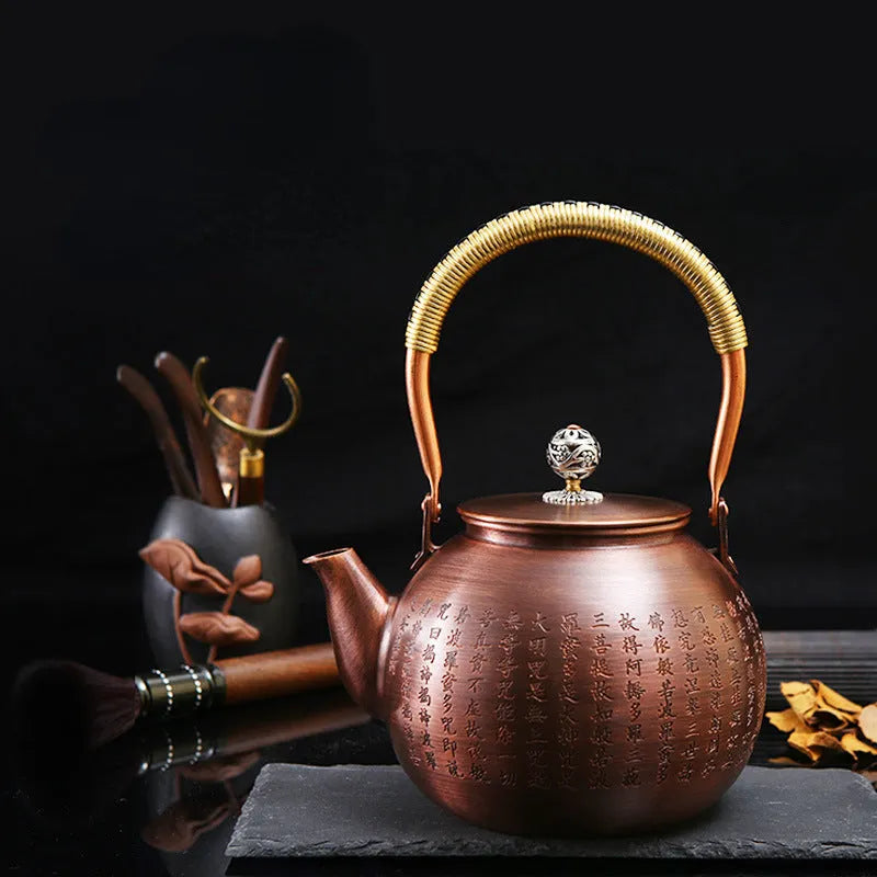 Retro Copper [Xin Jing] Kettle 1.3L - YIQIN TEA HOUSE | yiqinteahouse.com | kettle, teaware