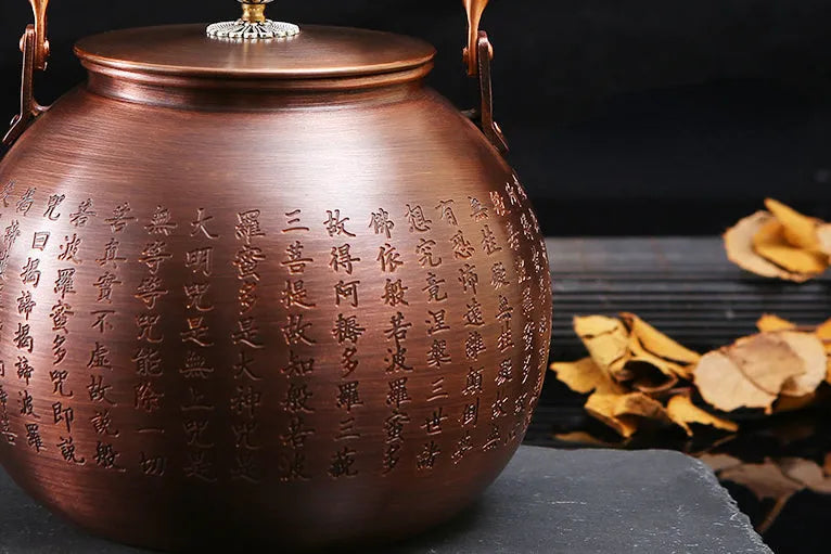 Retro Copper [Xin Jing] Kettle 1.3L - YIQIN TEA HOUSE | yiqinteahouse.com | kettle, teaware