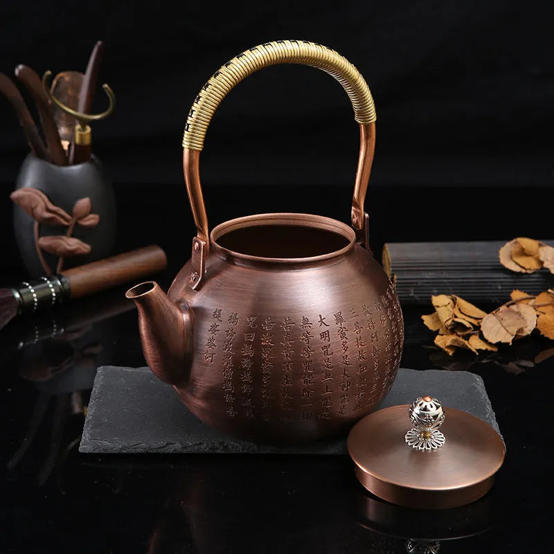 Retro Copper [Xin Jing] Kettle 1.3L - YIQIN TEA HOUSE | yiqinteahouse.com | kettle, teaware