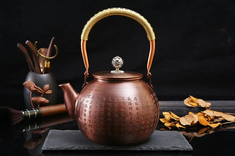 Retro Copper [Xin Jing] Kettle 1.3L - YIQIN TEA HOUSE | yiqinteahouse.com | kettle, teaware