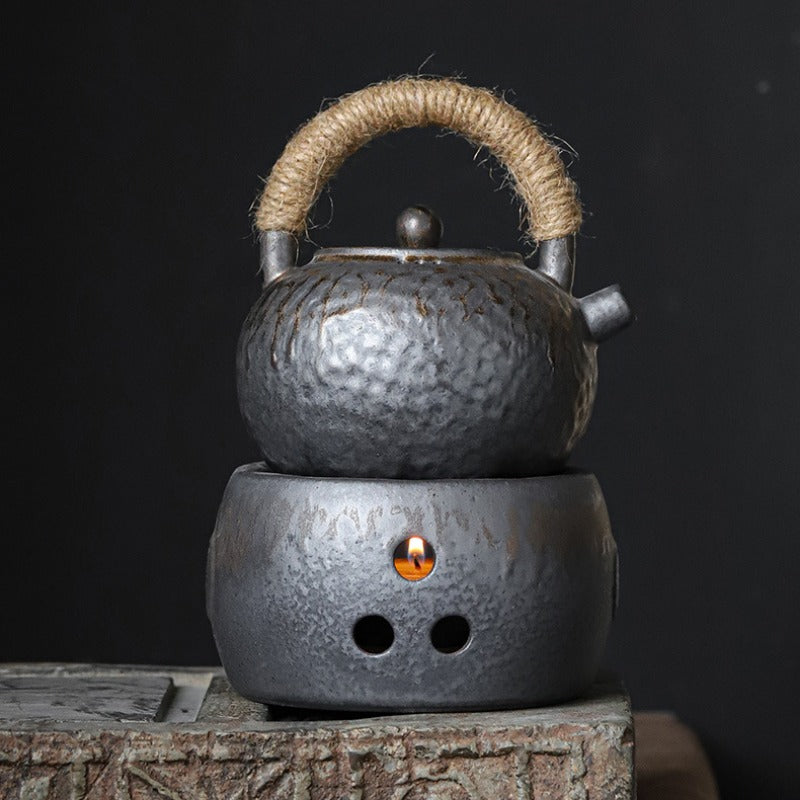 Retro Gilded Ceramic [Hammer Pattern Tiliang Teapot] 450ml - YIQIN TEA HOUSE | yiqinteahouse.com | ceramic teapot, retro gilded, teapot, teaware