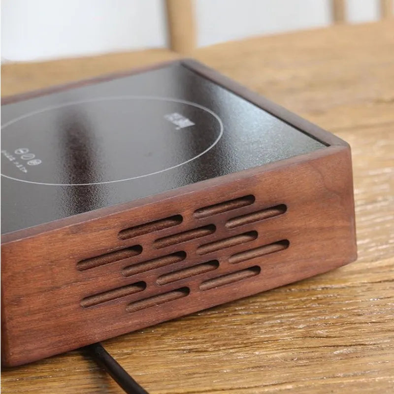 Walnut Electic Ceramic Heater - YIQIN TEA HOUSE | yiqinteahouse.com | electric ceramic heater, tea stove, teaware