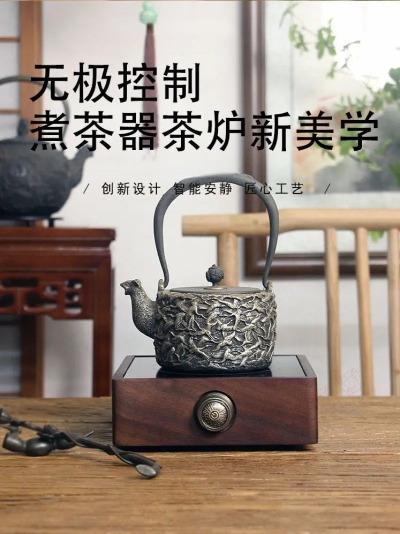 Walnut Electic Ceramic Heater - YIQIN TEA HOUSE | yiqinteahouse.com | electric ceramic heater, tea stove, teaware