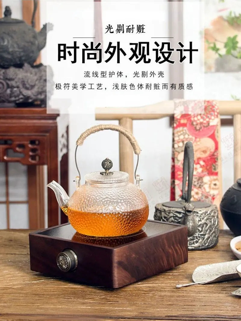 Walnut Electic Ceramic Heater - YIQIN TEA HOUSE | yiqinteahouse.com | electric ceramic heater, tea stove, teaware