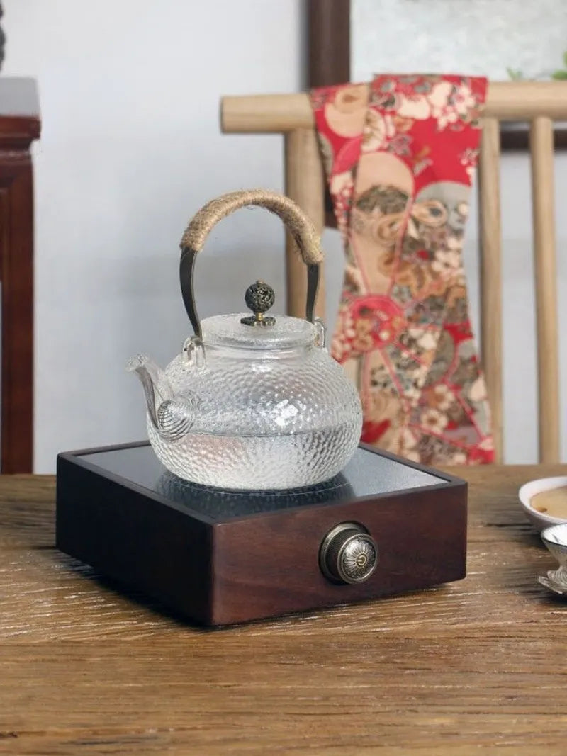 Walnut Electic Ceramic Heater - YIQIN TEA HOUSE | yiqinteahouse.com | electric ceramic heater, tea stove, teaware