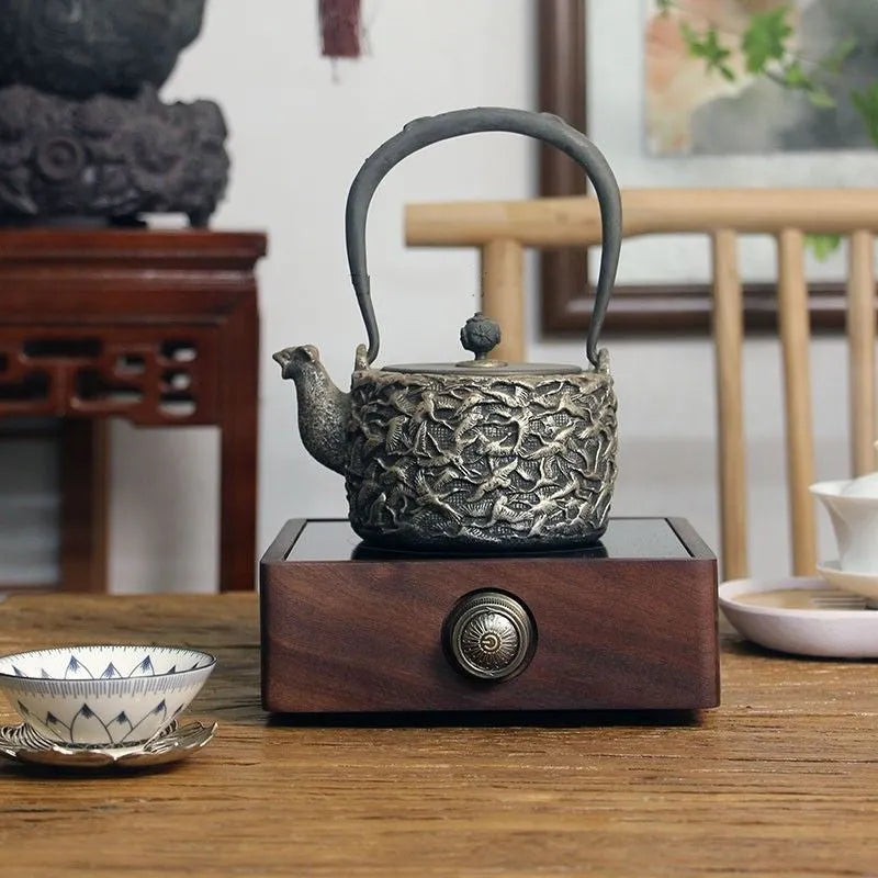 Walnut Electic Ceramic Heater - YIQIN TEA HOUSE | yiqinteahouse.com | electric ceramic heater, tea stove, teaware