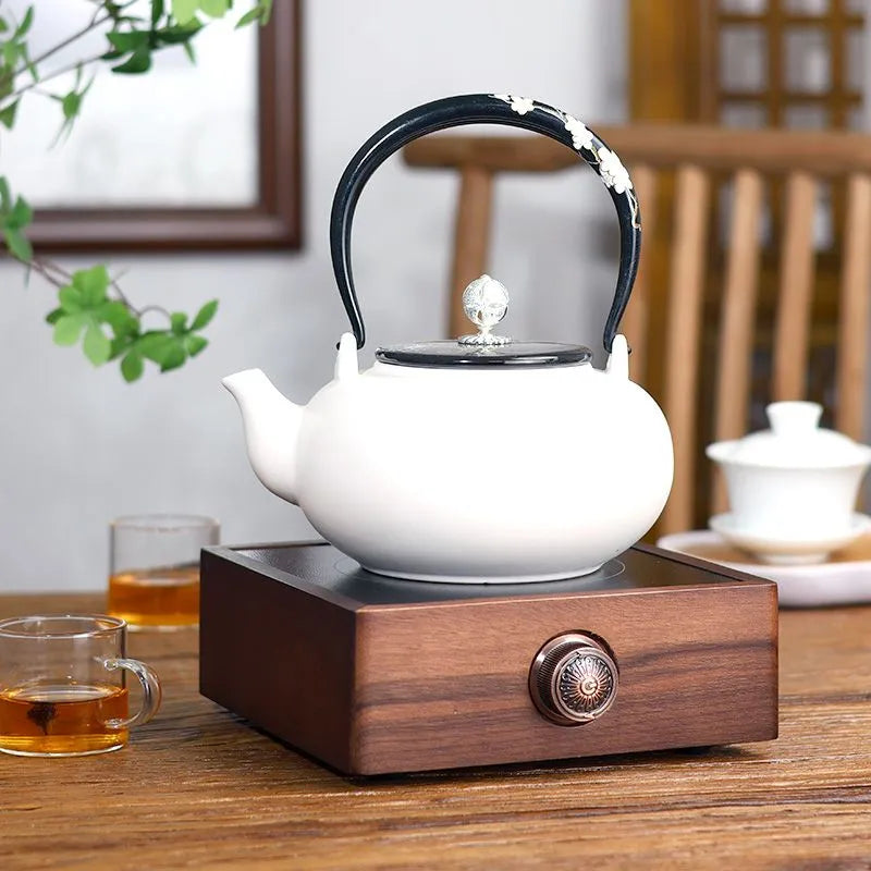 Walnut Electic Ceramic Heater - YIQIN TEA HOUSE | yiqinteahouse.com | electric ceramic heater, tea stove, teaware