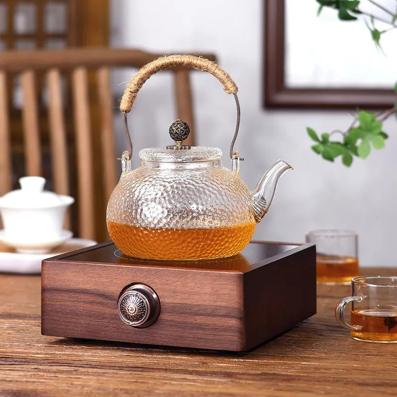 Walnut Electic Ceramic Heater - YIQIN TEA HOUSE | yiqinteahouse.com | electric ceramic heater, tea stove, teaware