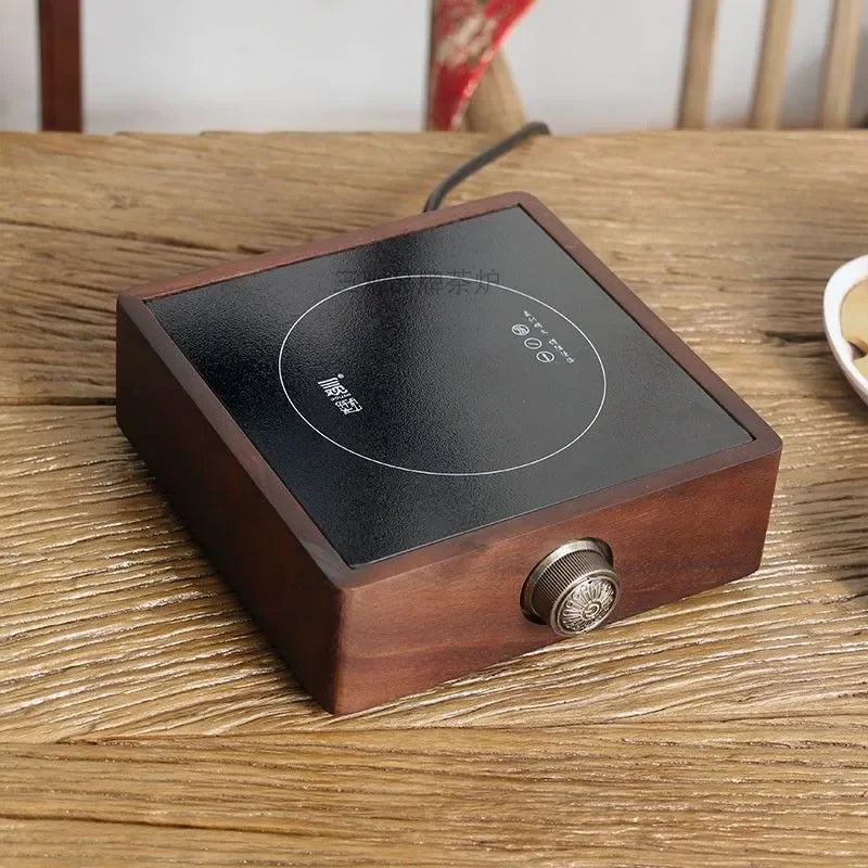 Walnut Electric Ceramic Heater - YIQIN TEA HOUSE | yiqinteahouse.com | electric ceramic heater, tea stove, teaware