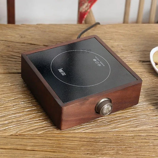 Walnut Electric Ceramic Heater - YIQIN TEA HOUSE | yiqinteahouse.com | electric ceramic heater, tea stove, teaware