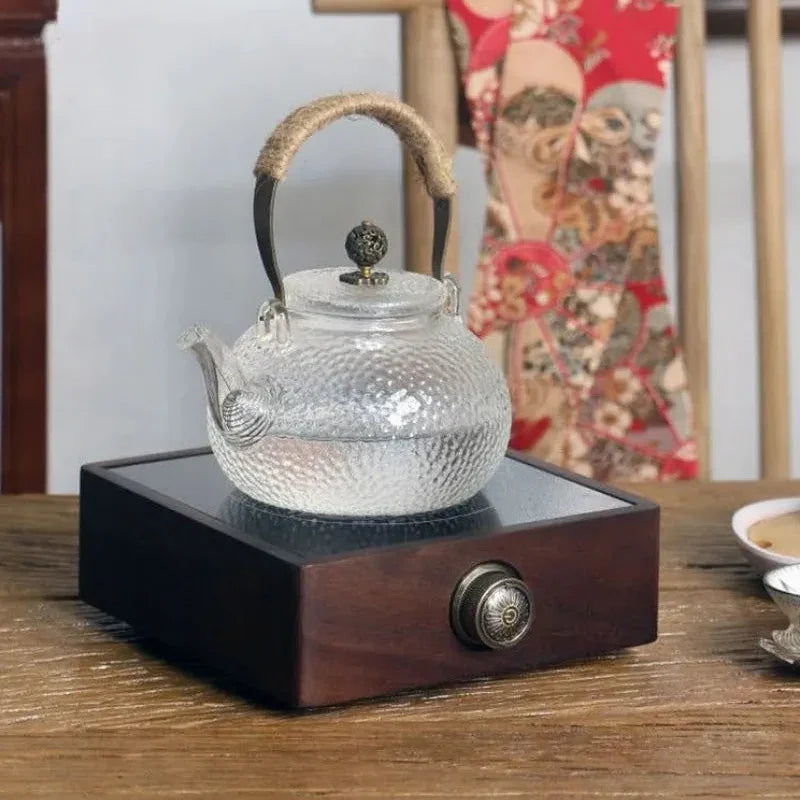 Walnut Electric Ceramic Heater - YIQIN TEA HOUSE | yiqinteahouse.com | electric ceramic heater, tea stove, teaware