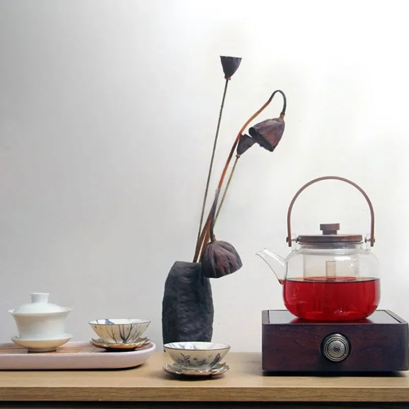 Walnut Electric Ceramic Heater - YIQIN TEA HOUSE | yiqinteahouse.com | electric ceramic heater, tea stove, teaware