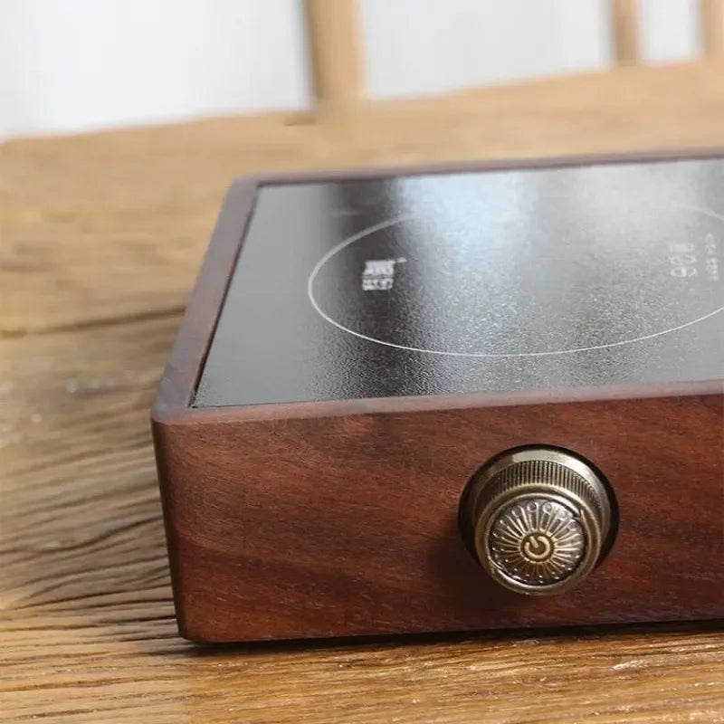 Walnut Electric Ceramic Heater - YIQIN TEA HOUSE | yiqinteahouse.com | electric ceramic heater, tea stove, teaware