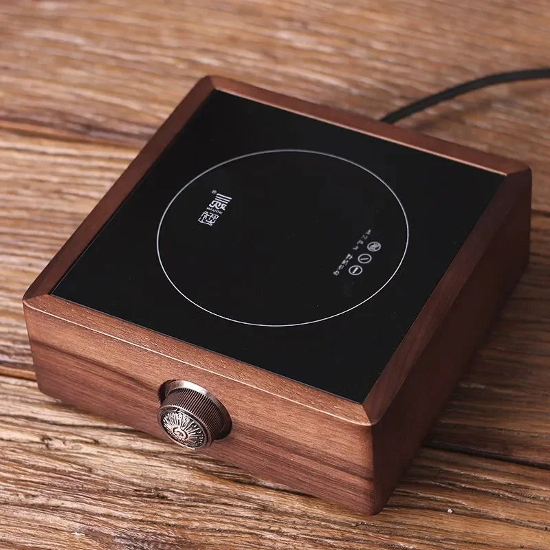 Walnut Electric Ceramic Heater - YIQIN TEA HOUSE | yiqinteahouse.com | electric ceramic heater, tea stove, teaware