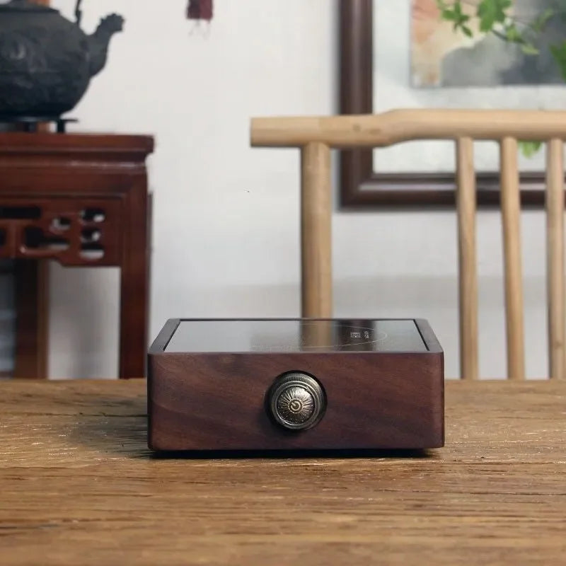 Walnut Electric Ceramic Heater - YIQIN TEA HOUSE | yiqinteahouse.com | electric ceramic heater, tea stove, teaware