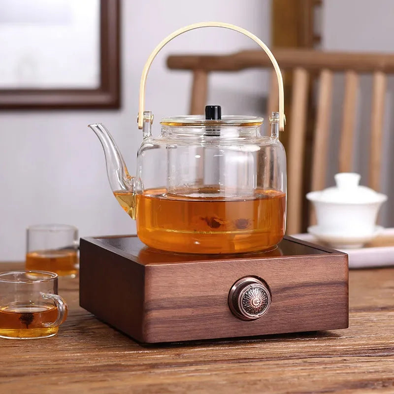 Walnut Electric Ceramic Heater - YIQIN TEA HOUSE | yiqinteahouse.com | electric ceramic heater, tea stove, teaware