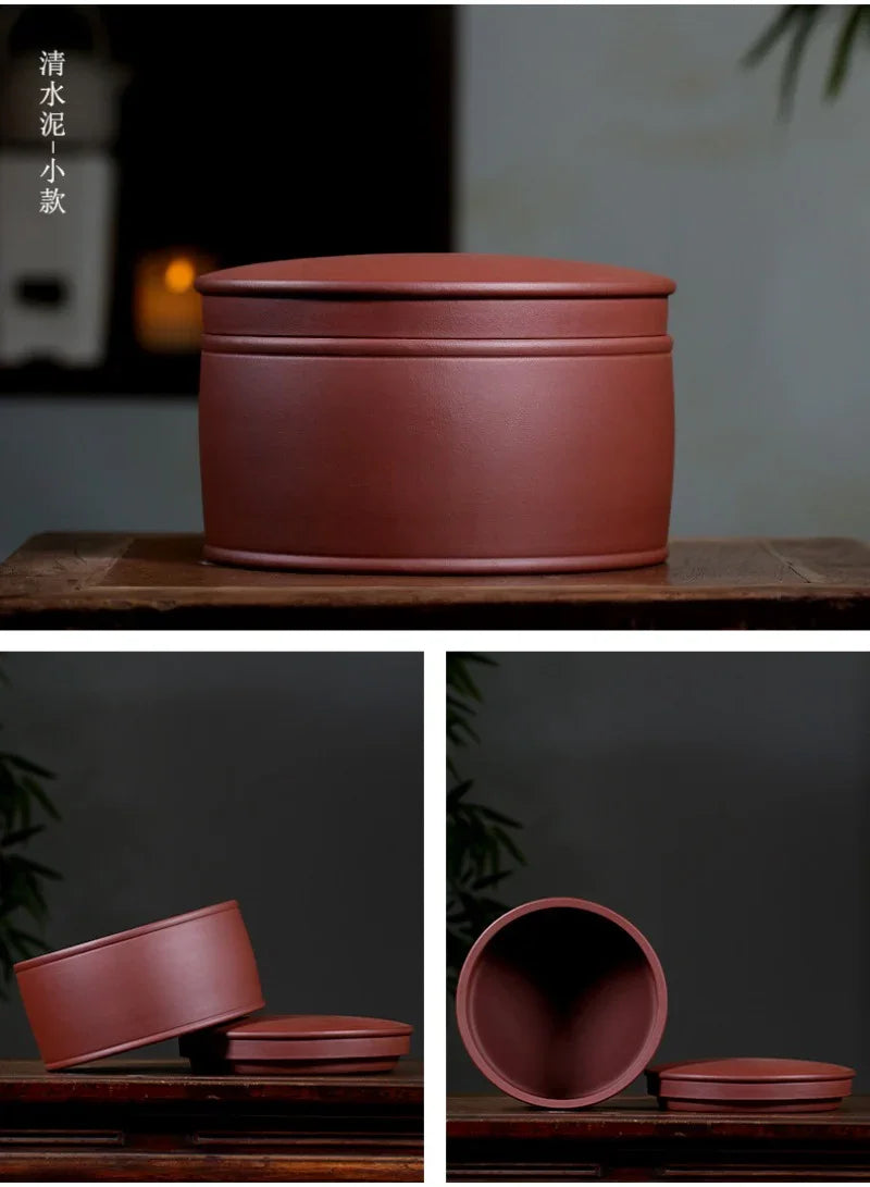 Yixing Zisha Tea Cake Caddy [Gu Yun] 3 Saiz