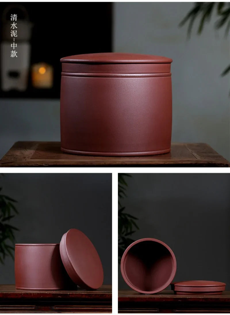 Yixing Zisha Tea Cake Caddy [Gu Yun] 3 Saiz