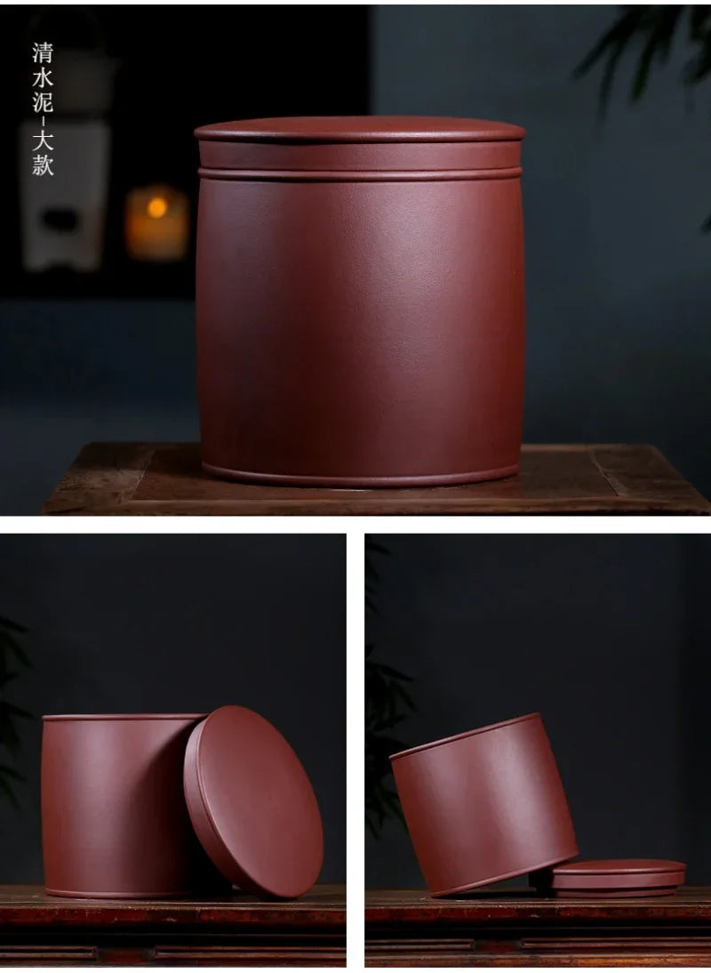 Yixing Zisha Tea Cake Caddy [Gu Yun] 3 Saiz